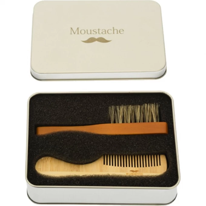 Набор расческа и щётка для усов мини BARBER STYLE DEWAL CO-007/2 Набор расческа и щётка для усов мини BARBER STYLE DEWAL CO-007/2